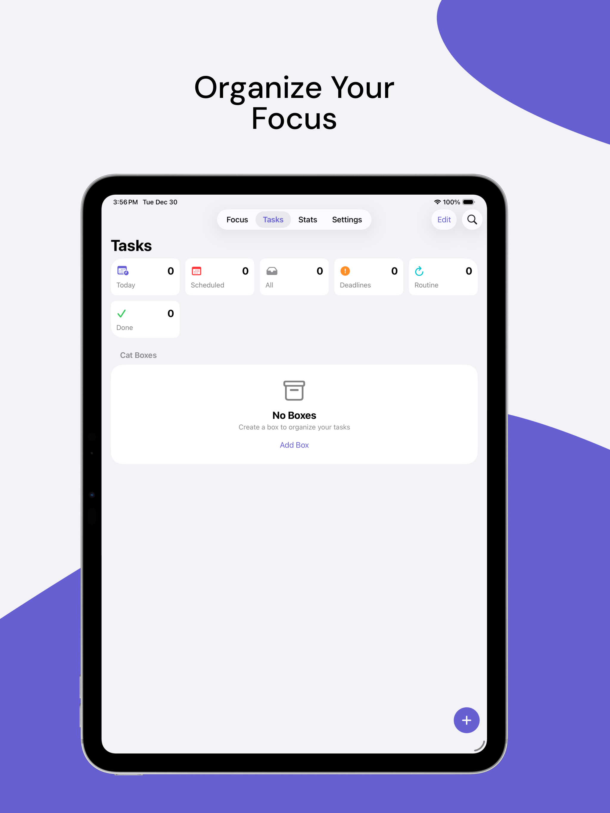 Purrfocus iPad Tasks